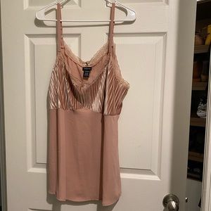 Pale Pink Velvet Chiffon Top